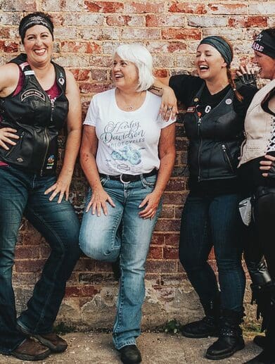 A picture of various members of the Ladies In Leather Rally