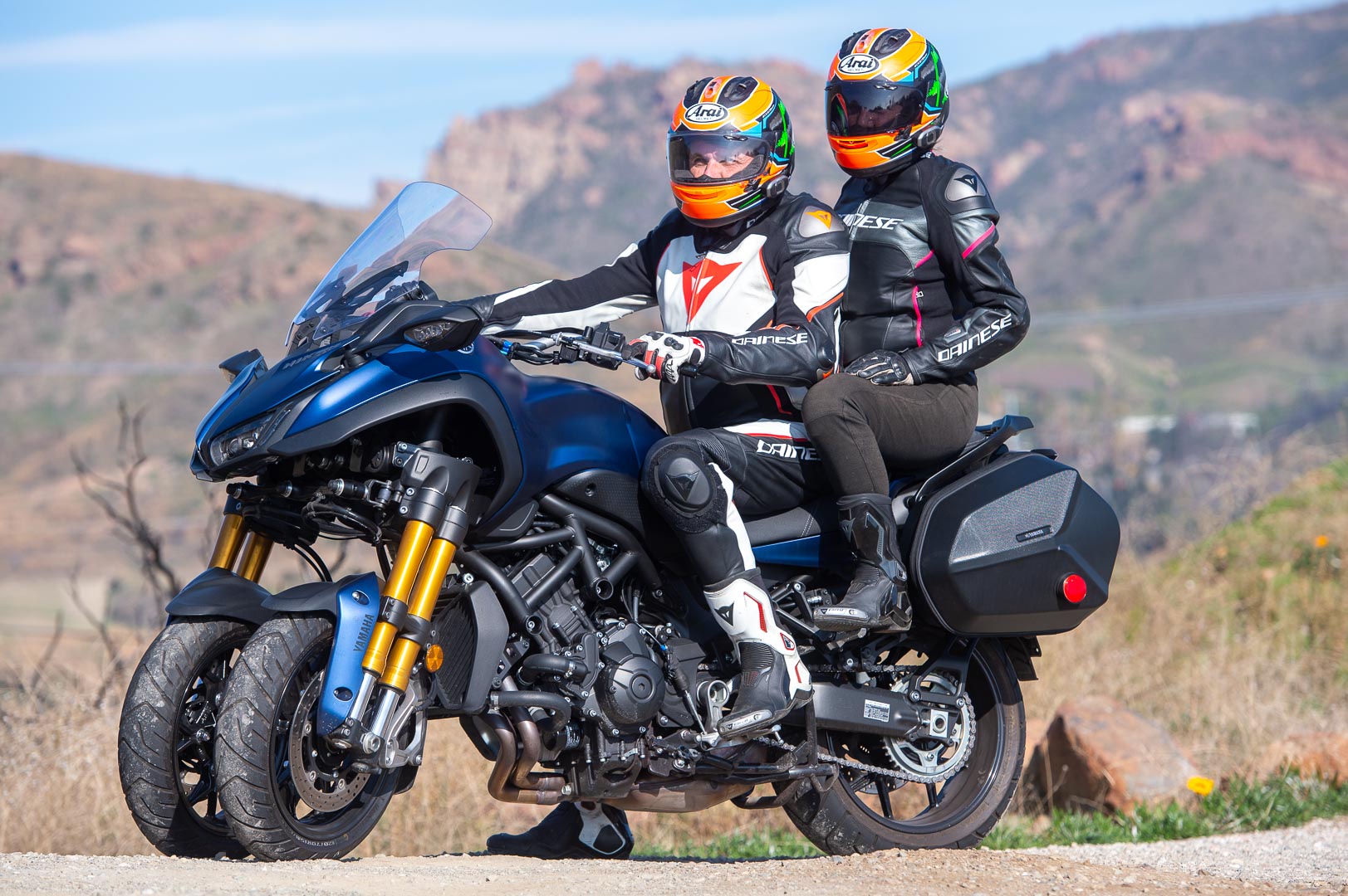 Two riders enjoying the new Yamaha Niken GT