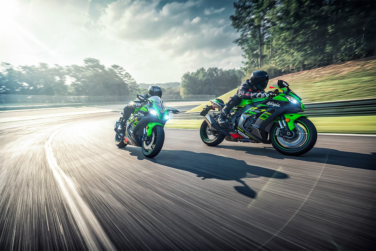 a view of two riders on the ZX10R