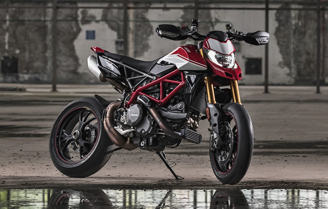 a side view of the 2021 Ducati Hypermotard SP