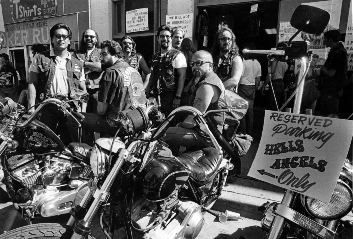 a view of riders present at the Sturgis Motorcycle Rally