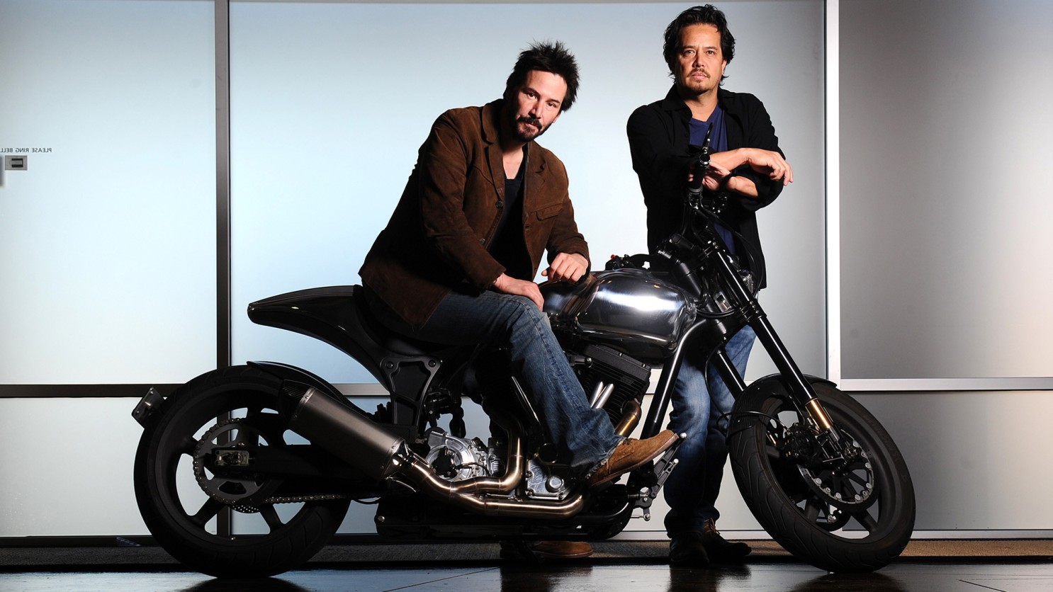 a view of Keanu Reeves and Gard Hollinger, founders of ARCH Motorcycles