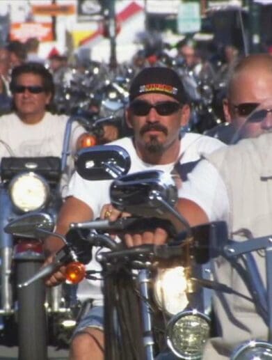A view riders of the 1985 Sturgis Rally