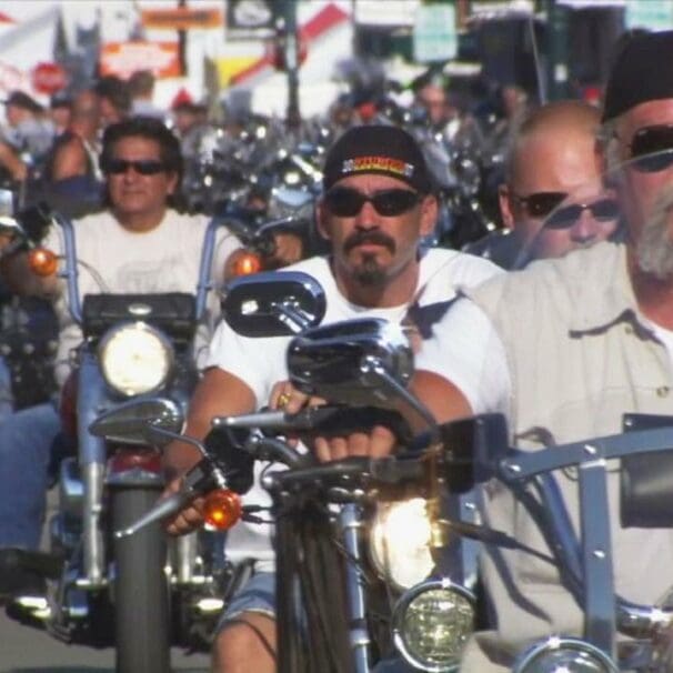 A view riders of the 1985 Sturgis Rally