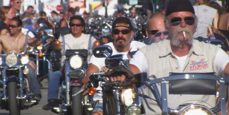 A view riders of the 1985 Sturgis Rally