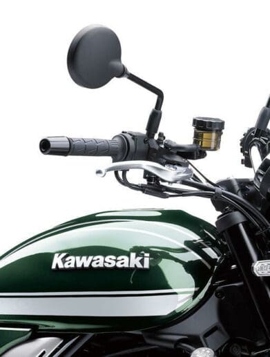 A view of a Z900RS, with the concept that Kawasaki could be working on a Z650RS.