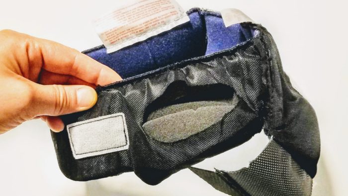 The pocket on the headliner to access peel off layer The pocket on the headliner to access peel off layer