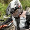 Riding in the rain was a good test for the BMW GS Pure helmet.