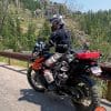 Me riding my KTM 790 Adventure while wearing the BMW GS Pure helmet.