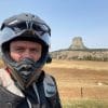 I visited the Devil's Tower in Wyoming while wearing the BMW GS Pure helmet.