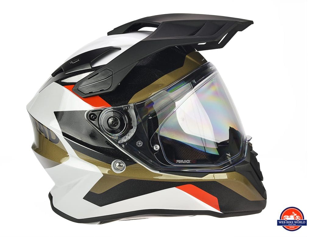 The BMW GS Pure helmet as seen from the R side.