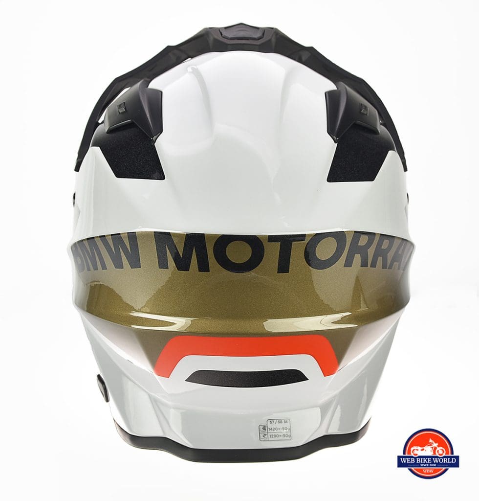 The BMW GS Pure helmet rear view.