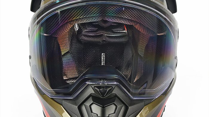 The BMW GS Pure helmet front view. The BMW GS Pure helmet front view.