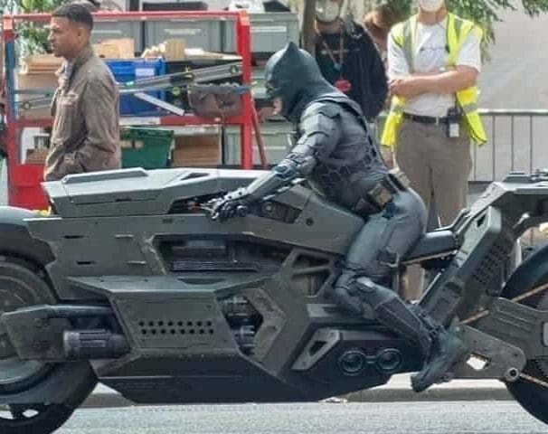 a side view of the new Batcycle from The Flash