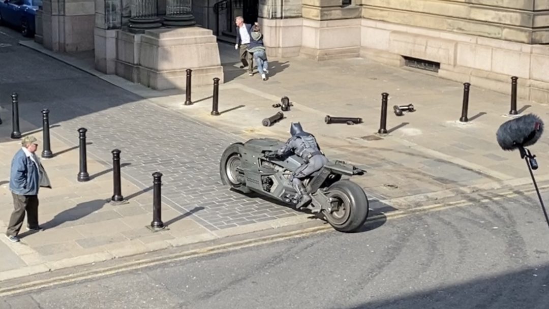 a side view of the new Batcycle from The Flash