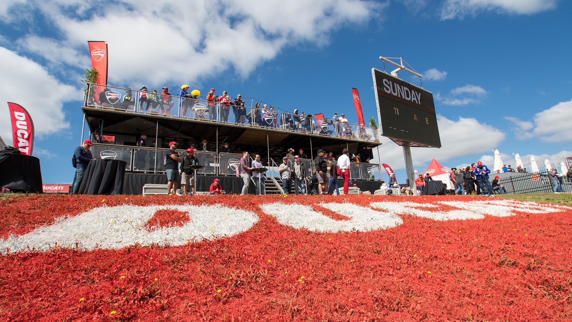 A view of the COTA MotoGP Ducati Island Experience 2019, front of the grandstand.