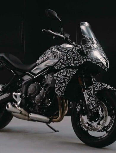 A view of the Triumph Tiger 660 prototype
