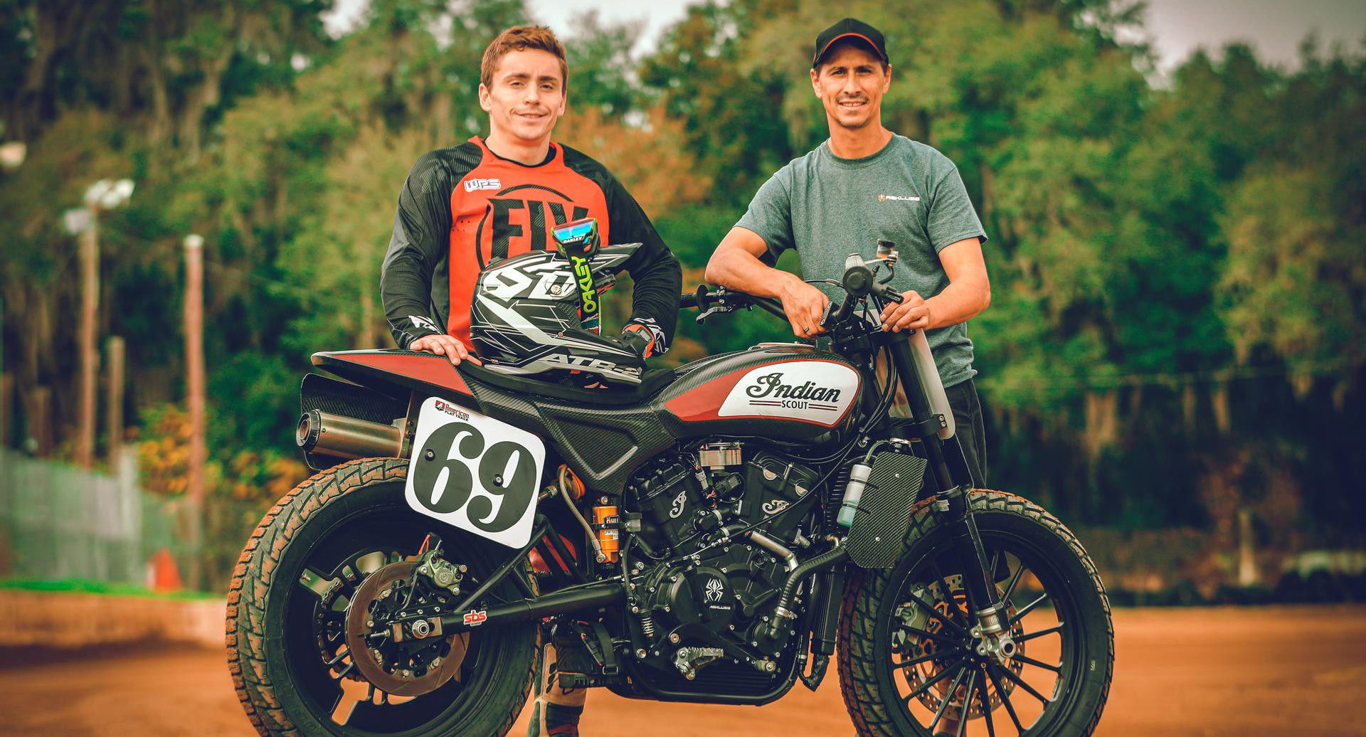 A view of Halbert with Zach Prescott of the Coolbeth-Nila Racing team