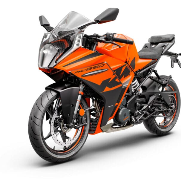 A view of the all-new 2022 KTM RC390