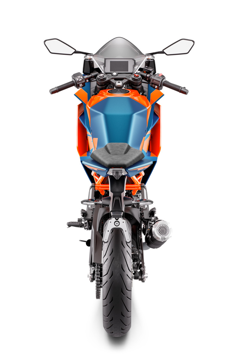 A view from above of the all-new 2022 KTM RC390