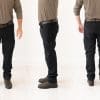 A frontal, side, and back view of the Knox Urbane Pro Trousers