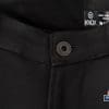 A close-up of the front of the Knox Urbane Pro Trousers at the branding spots