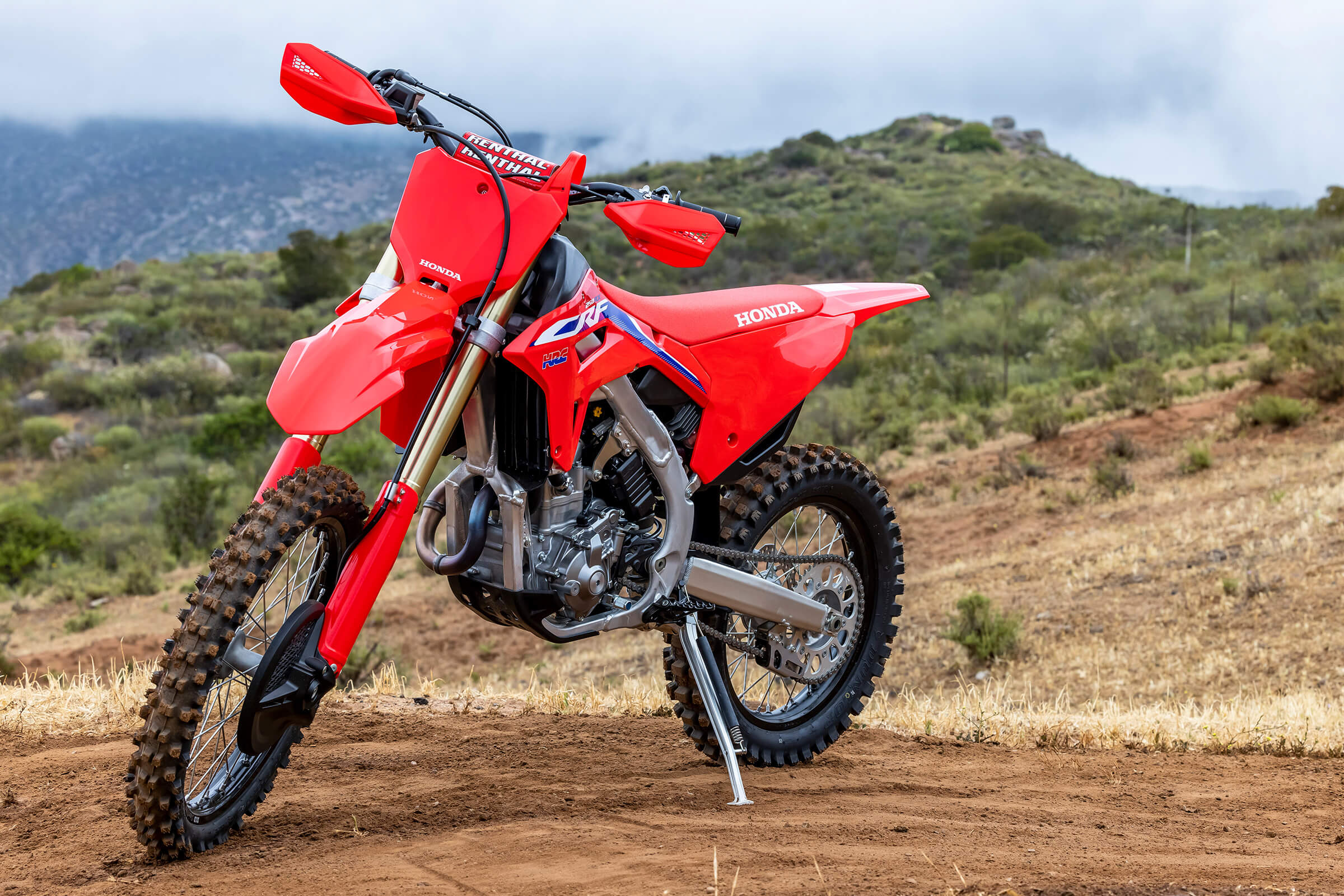 A side view of the 2022 Honda CRF250RX