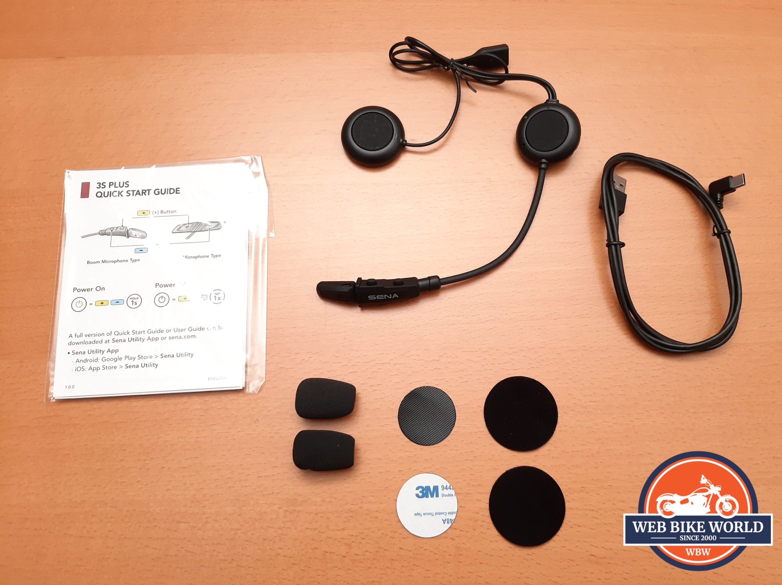 Sena 3S Plus Bluetooth System Universal Microphone Kit, 3SPLUS-WB