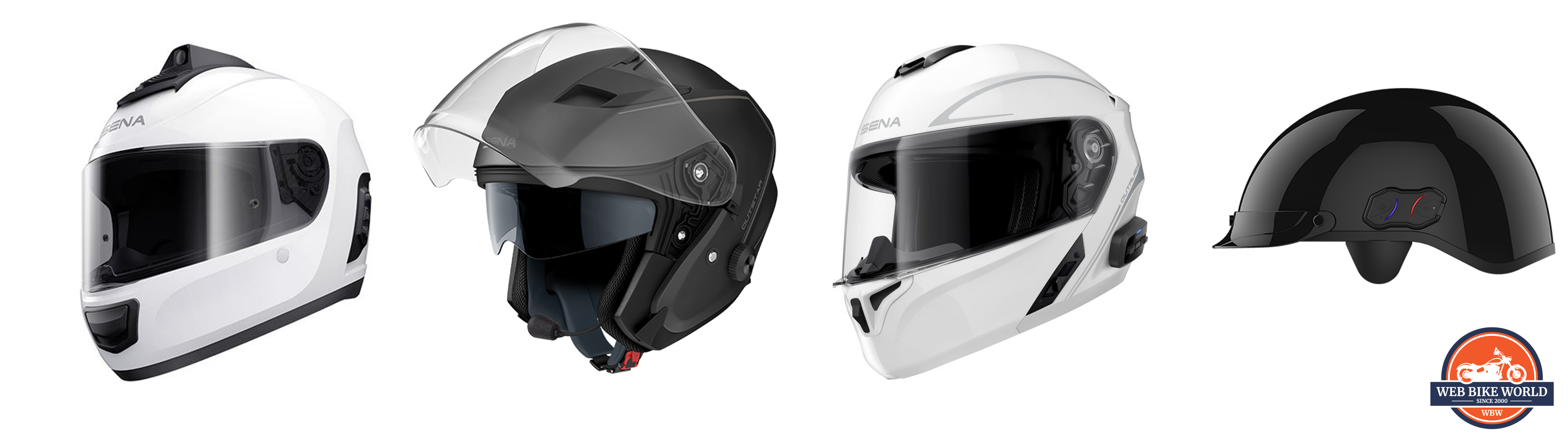 A view of the available Outrush R Modular Helmet styles