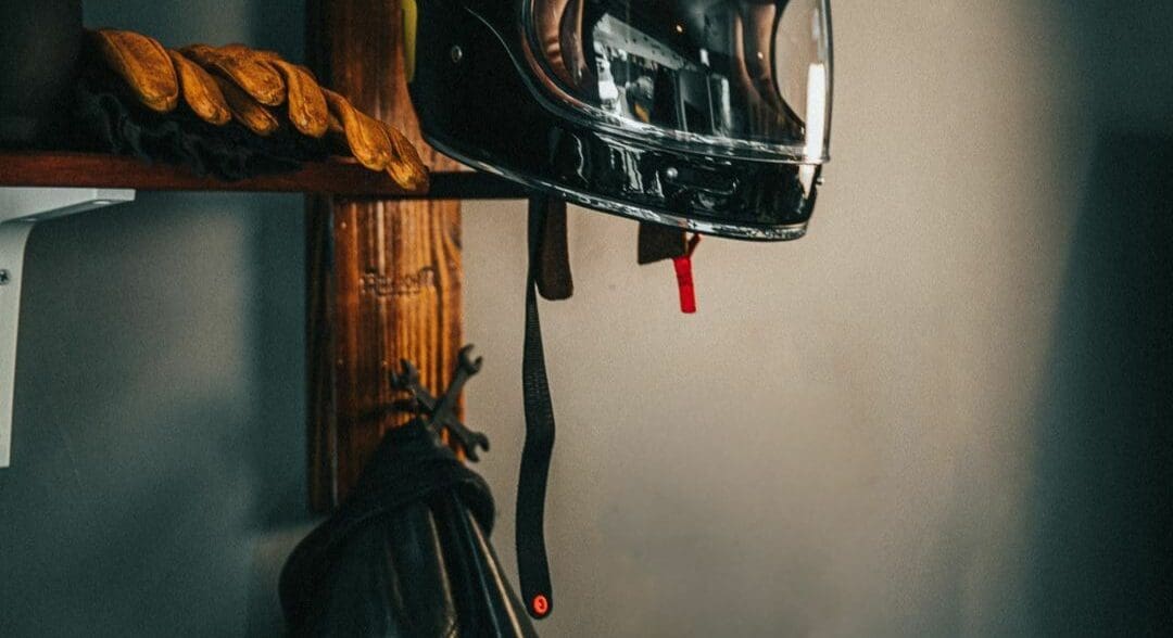A view of the Trip Machine helmet hanger