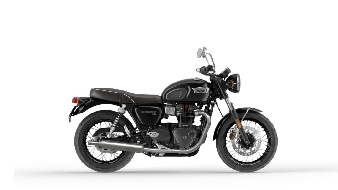 A side view of the 2022 Triumph Bonneville T100