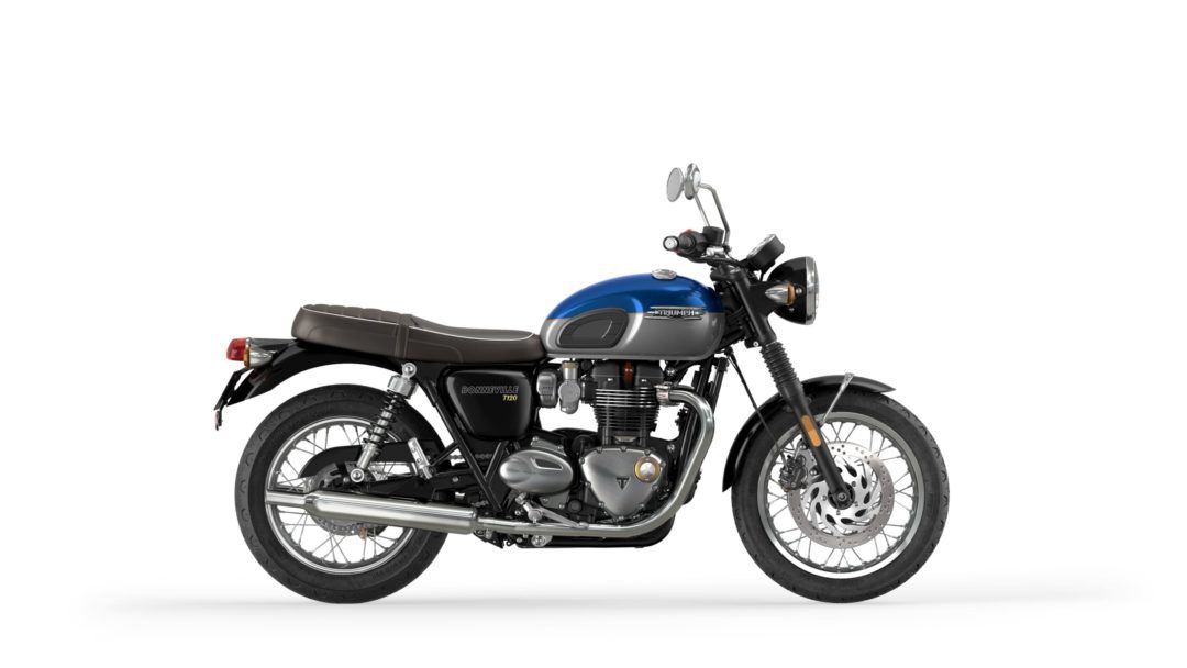 A side view of the 2022 Triumph Bonneville T120