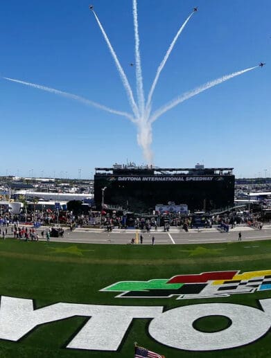 A view of the Daytona Raceway at Daytona Beach