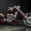 a side/left view of the Bad Land 1992 EVO 300 Wide Tire Chopper, also known as ‘The Hades Chopper’.