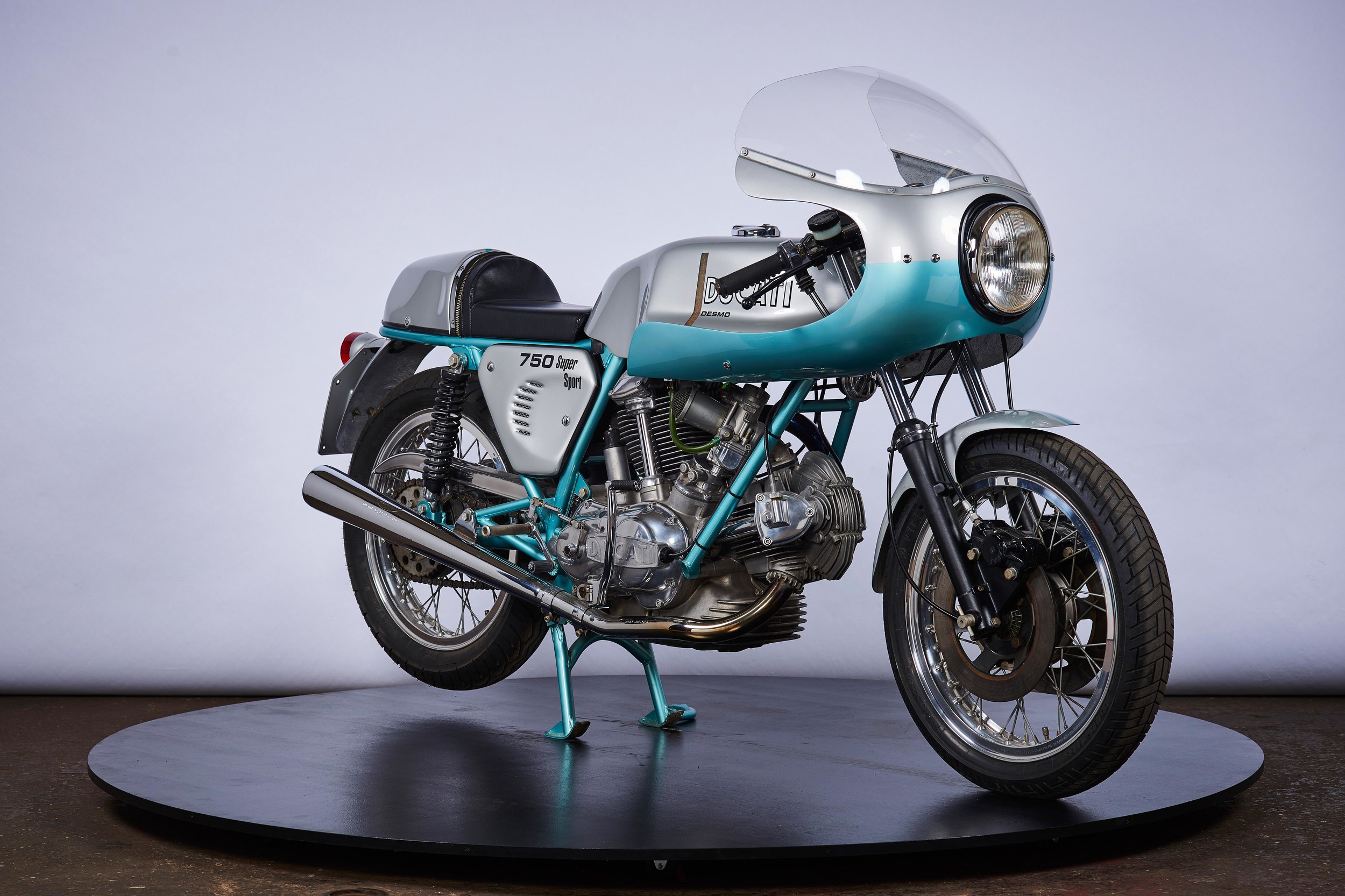 A view of a 1970's Ducati 750 SS Model