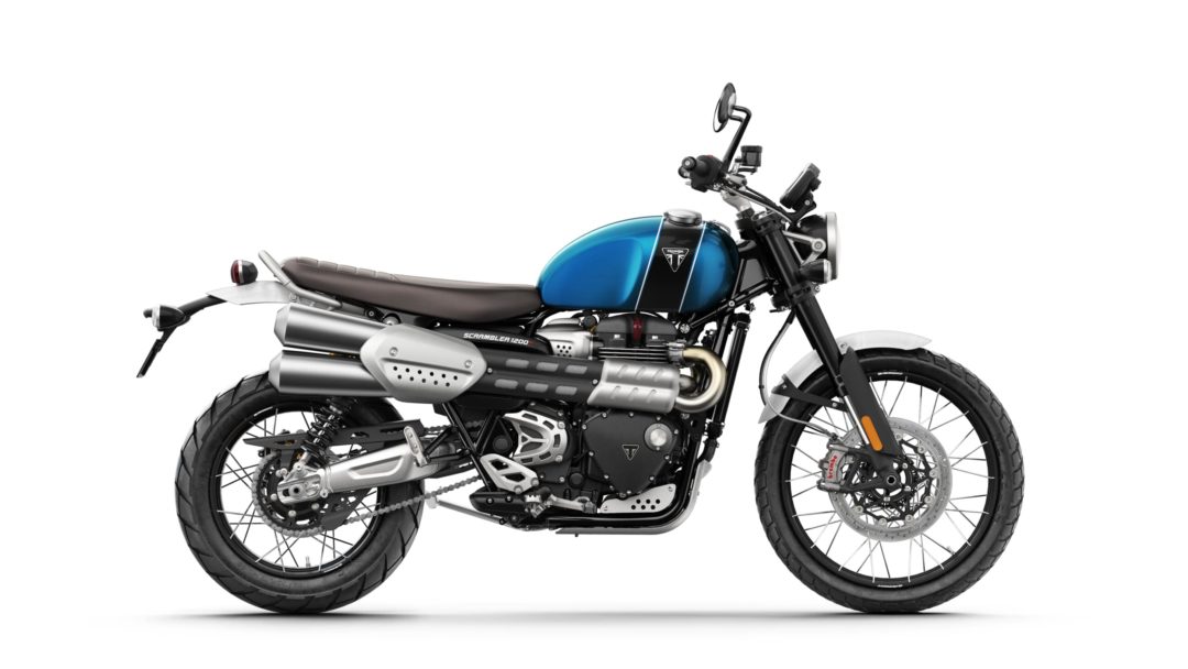 A side view of the 2022 Triumph Scrambler 1200 XC