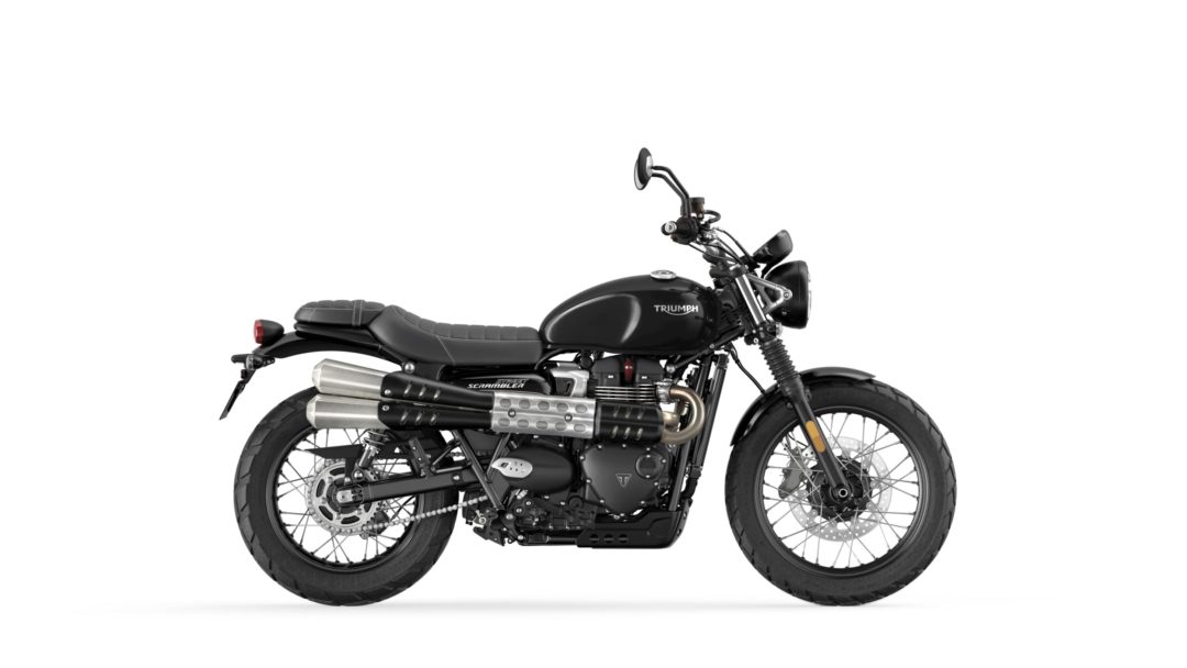 A side view of the 2022 Triumph Street Scrambler