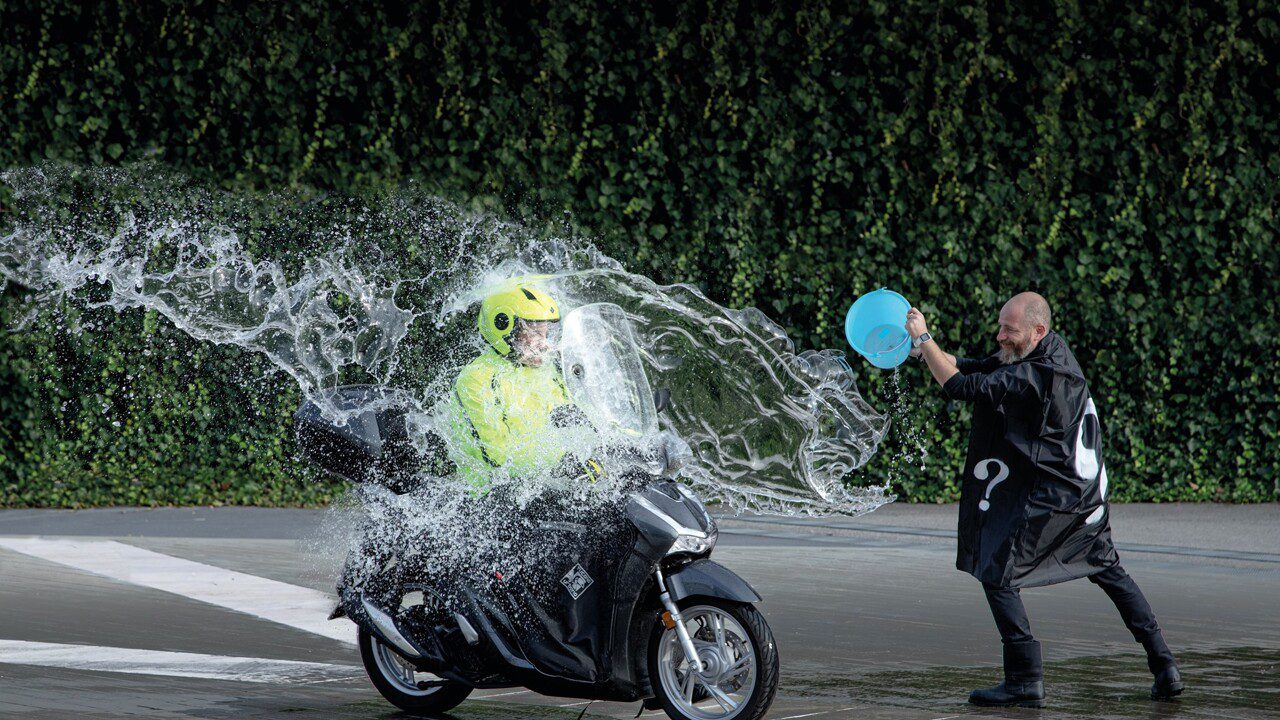 A picture of two men testing out Tucan Urbano gear