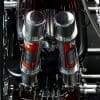 a close-up of the air suspension onthe Bad Land 1992 EVO 300 Wide Tire Chopper, also known as ‘The Hades Chopper’.