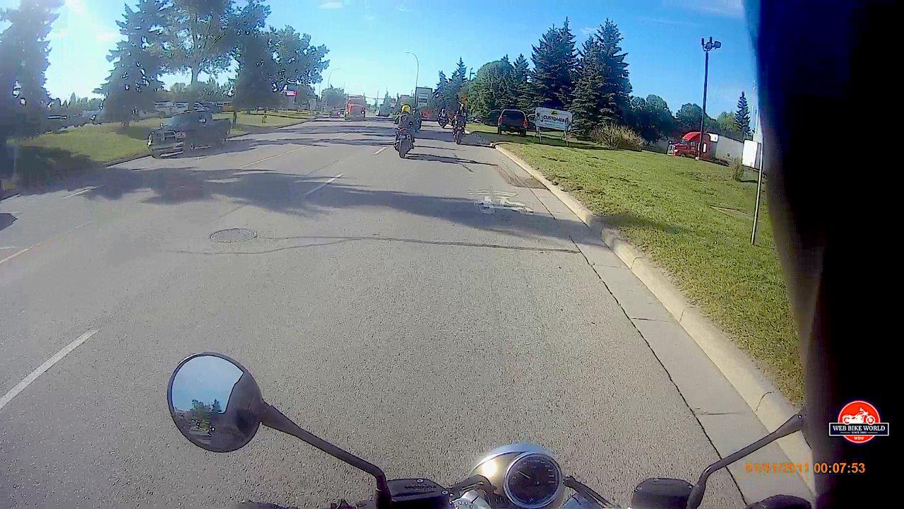 A rider's view from the saddle of the 2021 BMW R NineT Scrambler