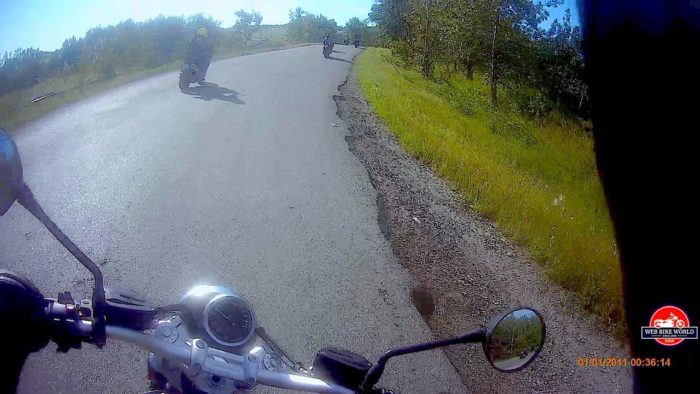 A rider's view from the saddle of the 2021 BMW R NineT Scrambler