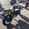 A rear 3/4 view from the right of the new 2021 BMW R NineT Scrambler prior to the demo ride