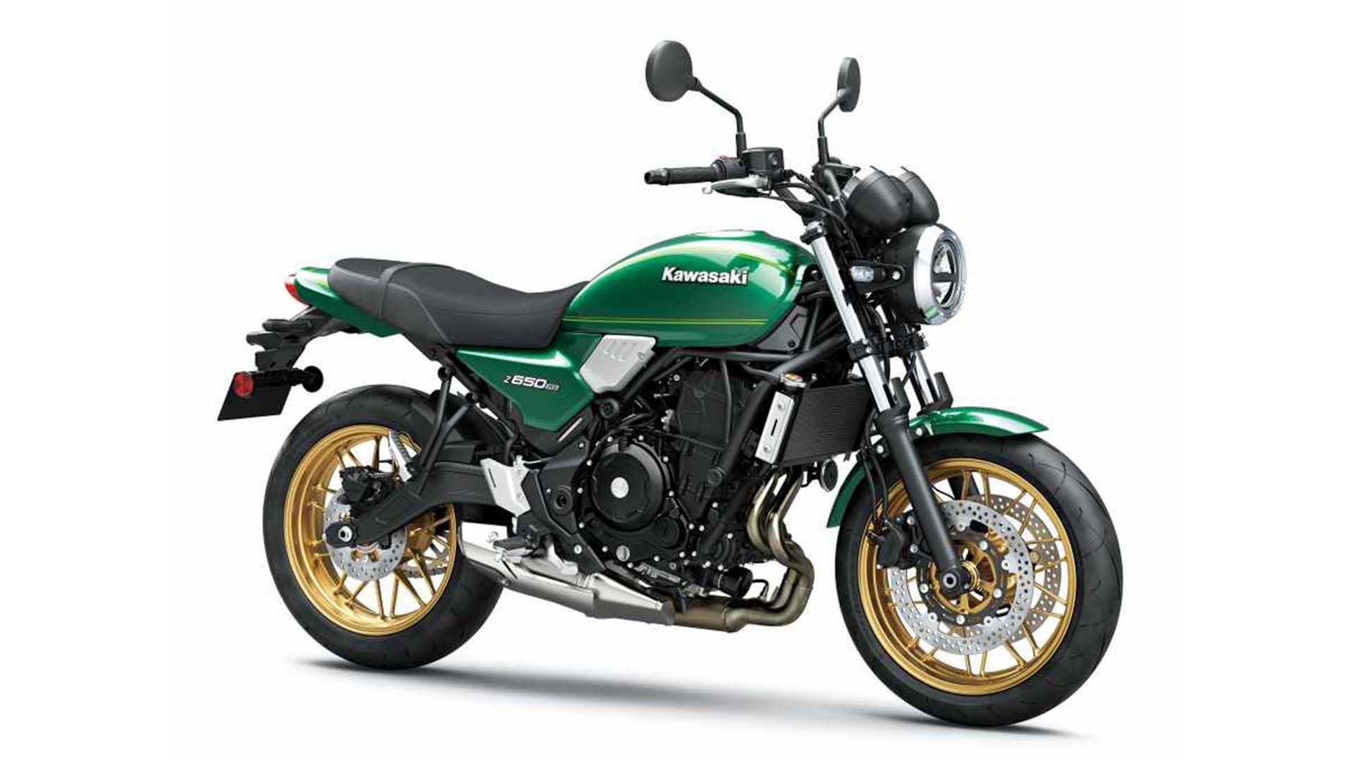 A side view of the 2022 Kawasaki Z650 RS