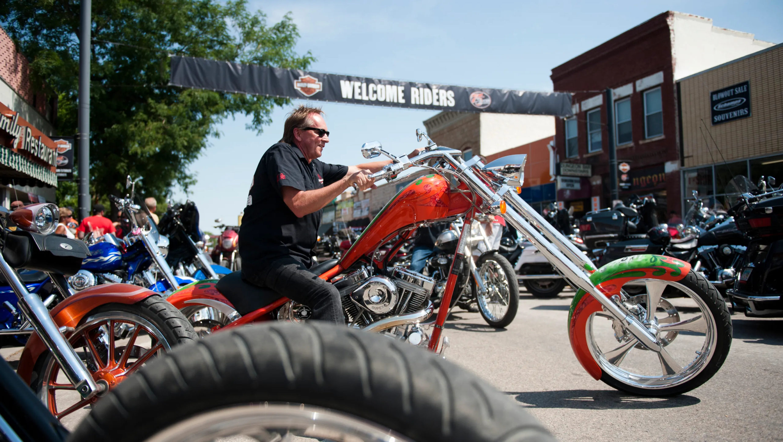 Riders enjoying time at the 2021 Sturgis Motorcycle Rally