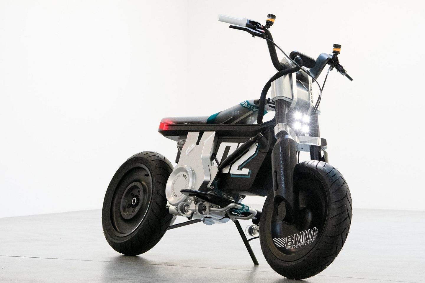 A side view of the BMW CE 02 concept scooter