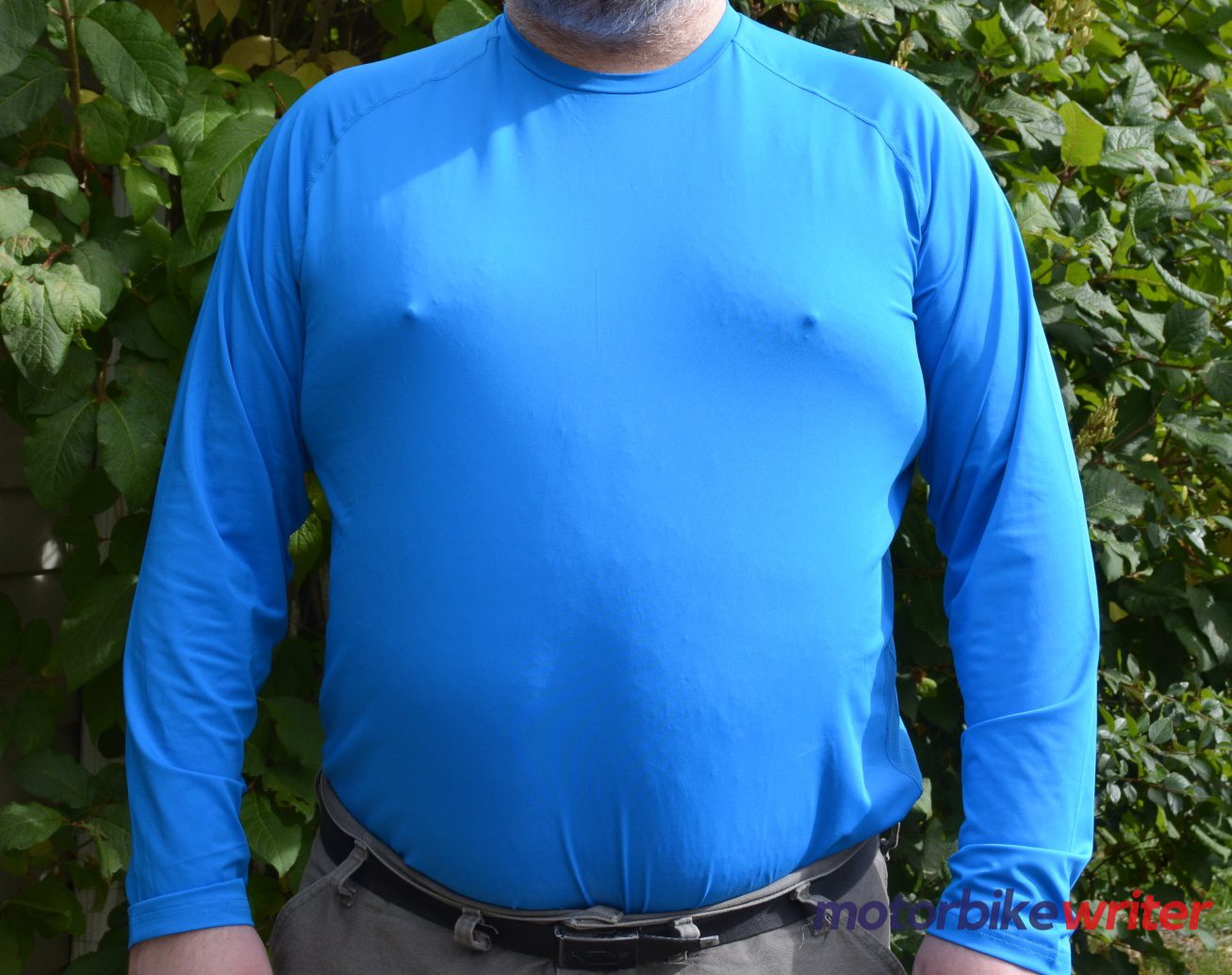 Front view of man wearing Fieldsheer Mobile Cooling Long Sleeve shirt