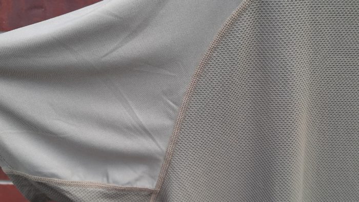 A close-up of the fabric textures in the Fieldsheer Mobile Cooling SS Shirt