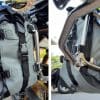 Closeup of MotoTrekk Panniers on BMW GS ADV frame