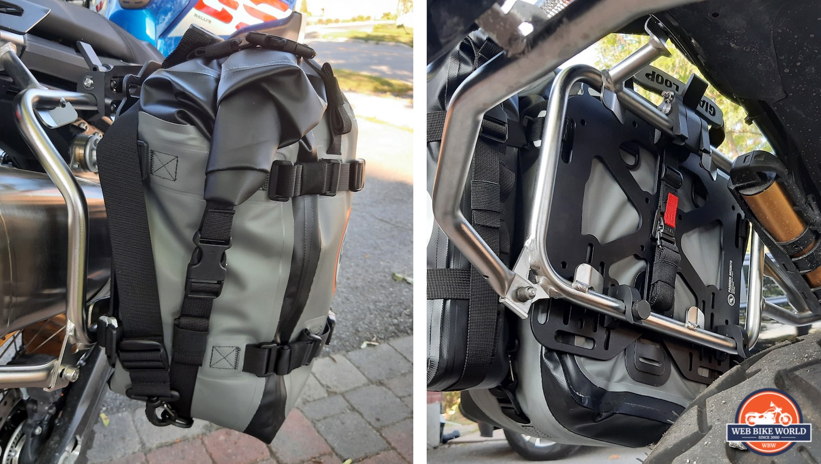 The strap system on the GL Panniers