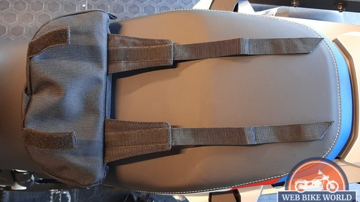 Velcro straps on Giant Loop ZigZag bag